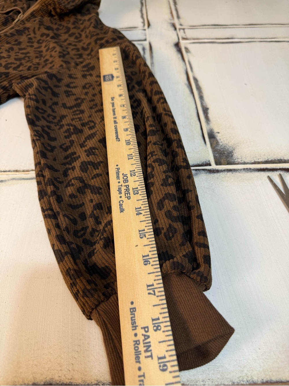 Boho oversized Leopard Print Quarter-Zip Pullover Size Large - Picture 12 of 15